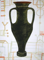 Arnold Hagström, Vas I, gouache och collografi, 69 x 49 cm, 3800 kr.