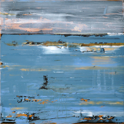 Lennart Mossberg, Blå målning, olja på duk, 90x90 cm, 28000 kr